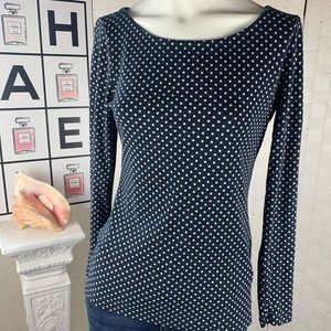 Banana Republic Long Sleeve Polka Dot Size S